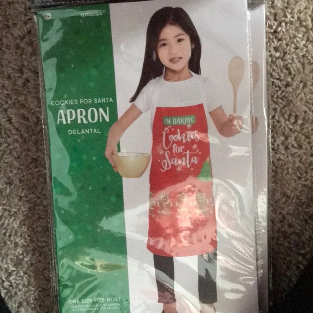 APRON COOKIES FOR SANTA RED gingerbread - Picture 2 of 2